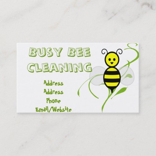 Busy Bee Clip Art Business Card