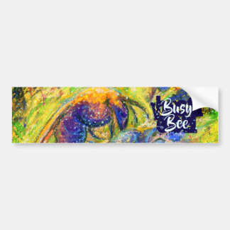 Busy Bee & Forget-me-not Flowers Bumper Sticker