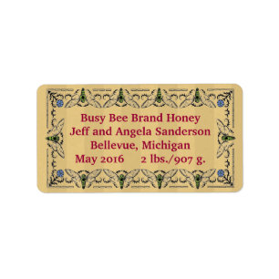 Busy Bee Honey Personalized Product Label