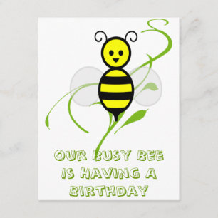 Busy Bee Honeybee Birthday Party Invitations