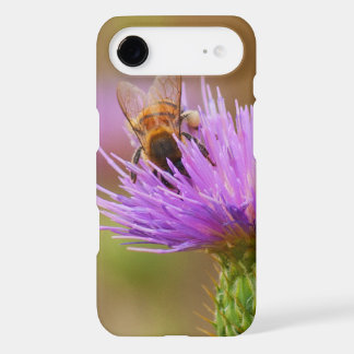 Busy Bee In Purple Thistle Close Up Photograph iPhone 17 Air Case