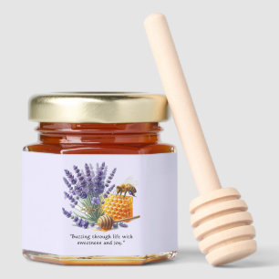 Busy Bee Lavender Flower honey favor Honey Jar Favors