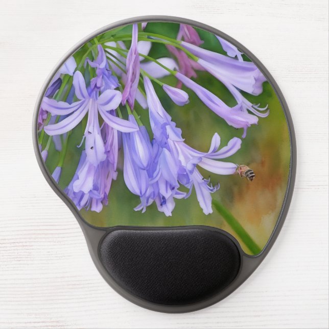 Busy Bee Nature Art Wrist Mouse Pad (Front)