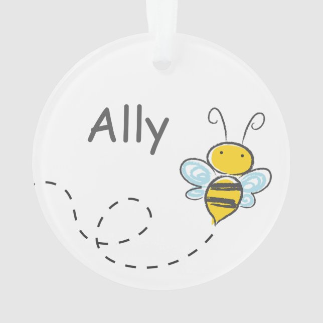 Busy Bee Ornament (Back)