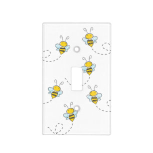 Busy Bee Pattern Light Switch Cover