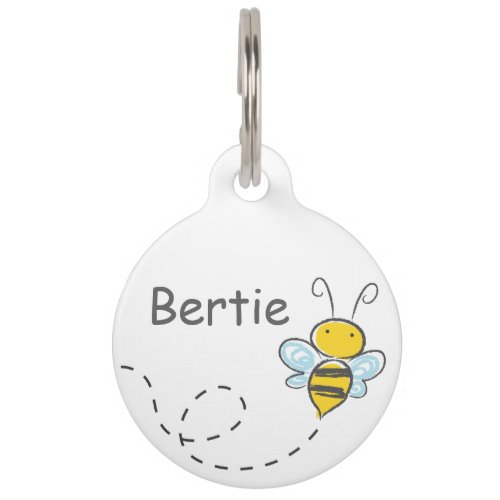 Busy Bee Pet Name Tag
