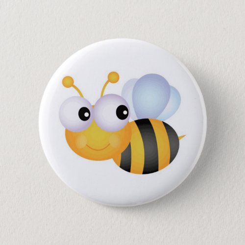 Busy Bee Pinback Button