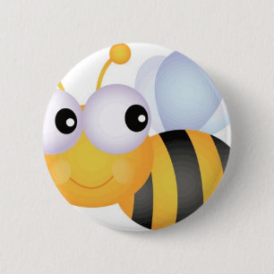 Busy Bee Pinback Button