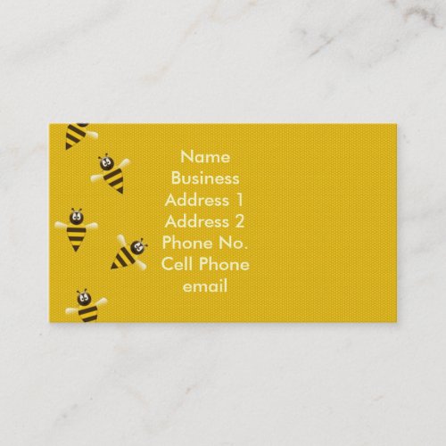 Busy Bee Profile Card Business Card Templates