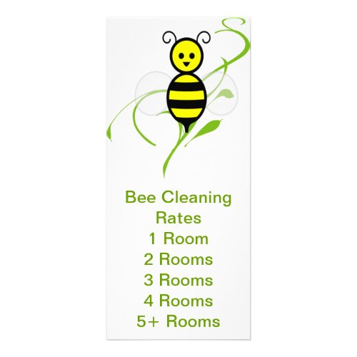 Busy Bee Service Rates Handout Rack Card
