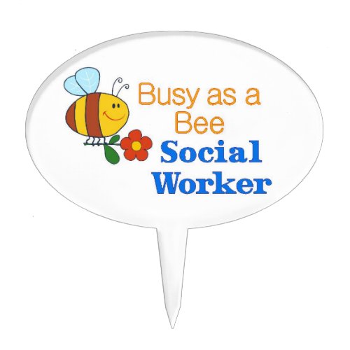 Busy Bee Social Worker Cake Topper