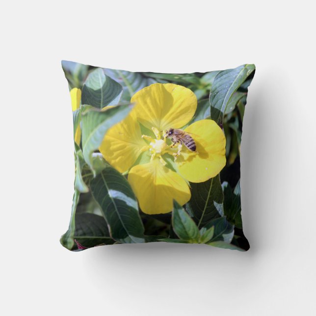 Busy Bee Throw Pillow (Front)