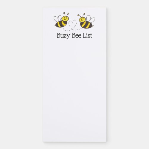 Busy Bee To Do Notes Grocery List Magnetic Notepad