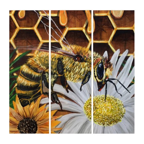 Busy Bee Triptych
