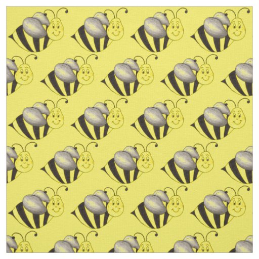 Busy Bee Yellow Black Bumblebee Honey Bees Insect Fabric