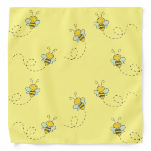 Busy Bee Yellow Pattern Bandana
