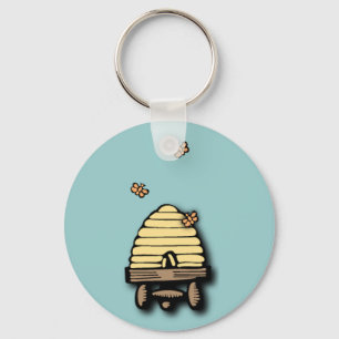 Busy Beehive Key Chain