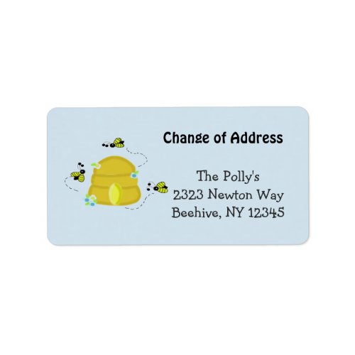 Busy Beehive Our Address Label