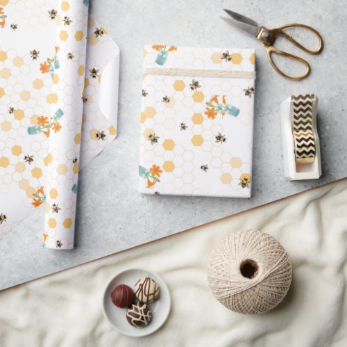 Busy Bees and Daylilies Wrapping Paper