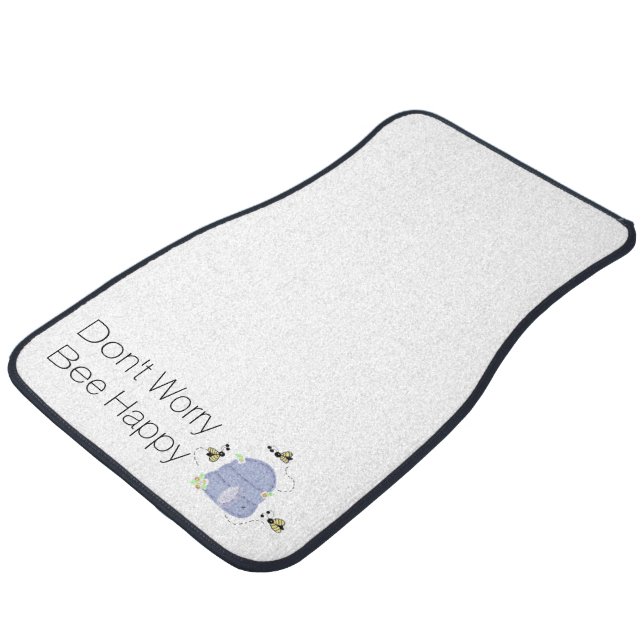 Busy Bees and Their Beehive Car Mat (Angled)
