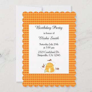 Busy Bees Birthday Invitation