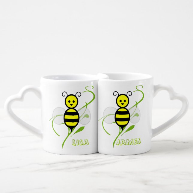 Busy Bees Custom Honeybee Lover Coffee Mugs (Front Nesting)