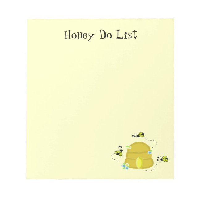 Busy Bees Honey Do List Notepad (Front)