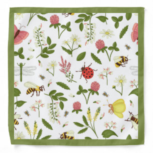 Busy Bees Ladybugs and Butterflies Bandana