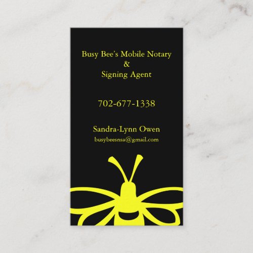 Busy Bees Mobile Notary Loyalty Card