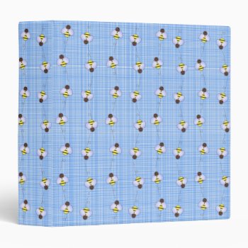 Busy Bees Pattern Binder by runninragged at Zazzle