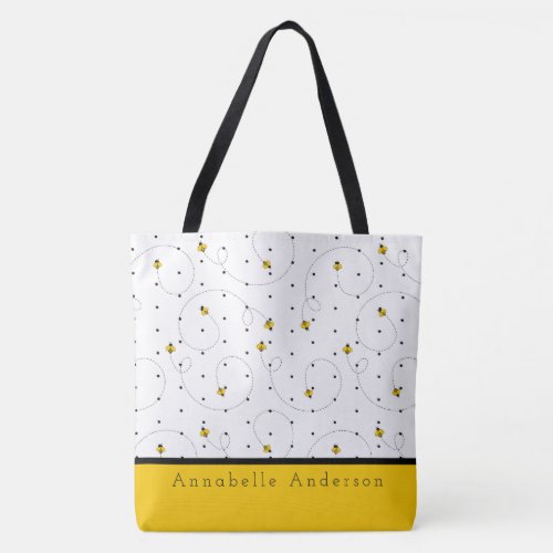 Busy Bees Personalize Tote Bag