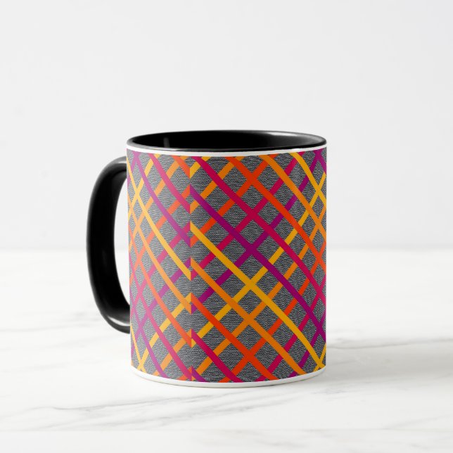 Busy Bright Stripes Mug (Front Left)