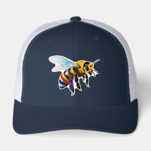 Busy Bumble Bee Honey Bee With Iridescent Wings