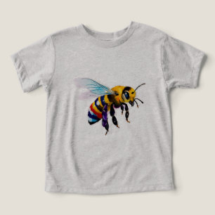 Busy Bumble Bee Honey Bee With Iridescent Wings Toddler T-shirt