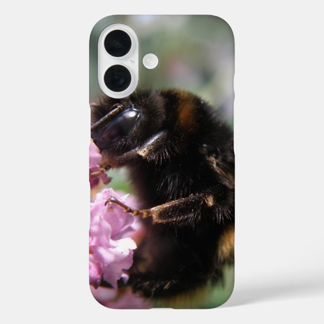 Busy Bumblebee and Pink Flowers Case-Mate iPhone Case (Back)