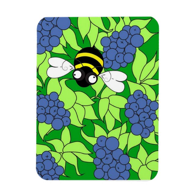 Busy Busy Bee Collection - Blueberry Delight Magnet (Vertical)