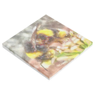 Busy Busy Busy Honey Bee Watercolor Painting Gallery Wrap