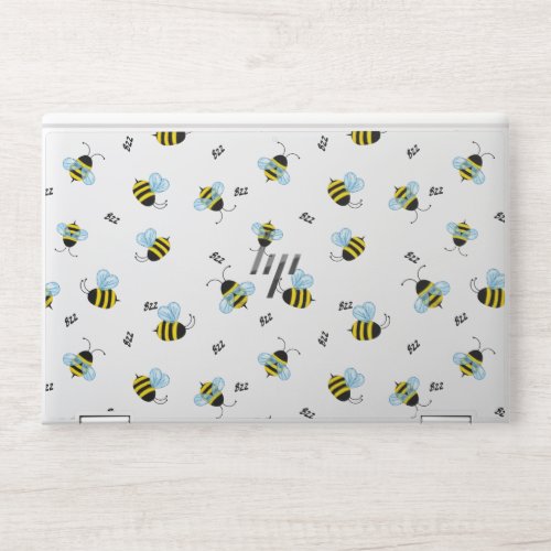Busy Buzzing Bees Cute Garden Insects Honeybee HP Laptop Skin