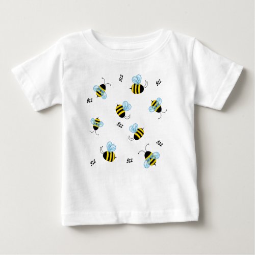 Busy Buzzing Bees Gender Neutral Baby T_Shirt