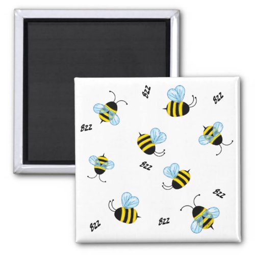 Busy Buzzing Bumble Bees Honeybees Magnet