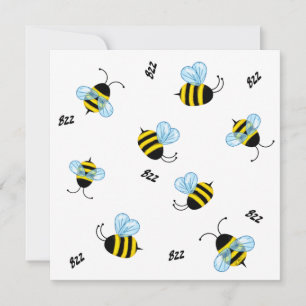 Busy Buzzing Bumble Bees Personalized Note Card