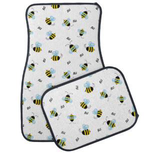 Busy Buzzing Bumblebees Bright & Cheerful Car Floor Mat