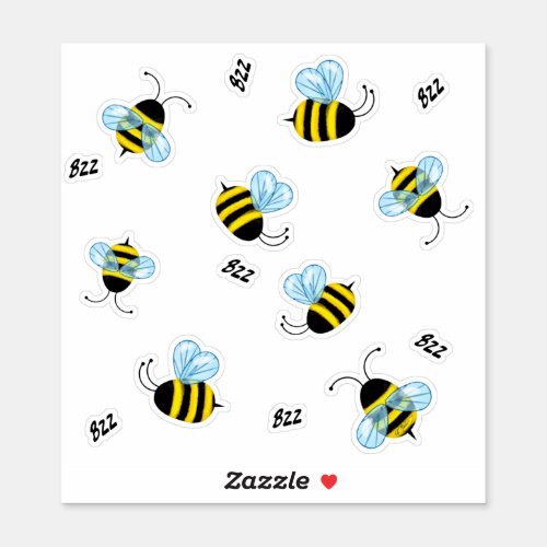Busy Buzzing Bumblebees Honeybee Decal Stickers