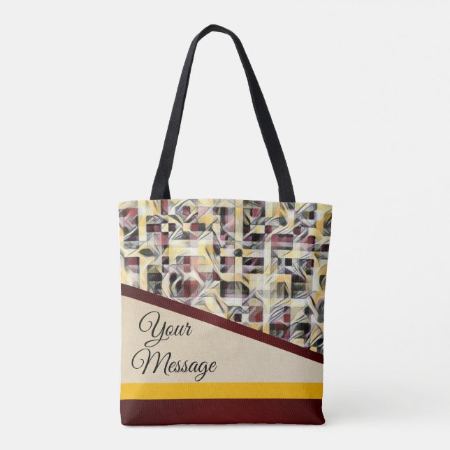 Busy City Blocks Tote Bag (Back)