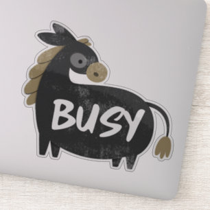 Busy donkey sticker