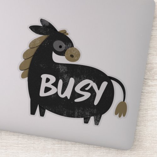 Busy donkey sticker