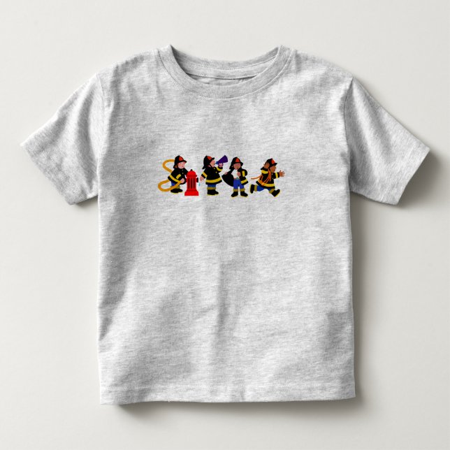 Busy Firefighters Toddler T-shirt (Front)
