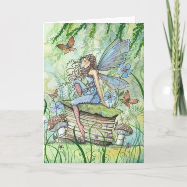 Busy Garden Fairy Greeting Card (Front)