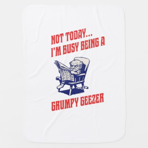 Busy Grumpy Geezer Baby Blanket