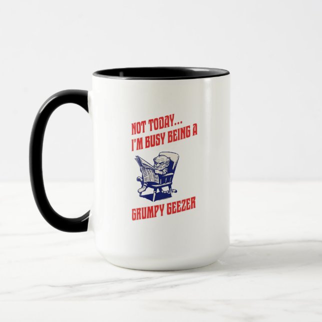 Busy Grumpy Geezer Mug (Left)